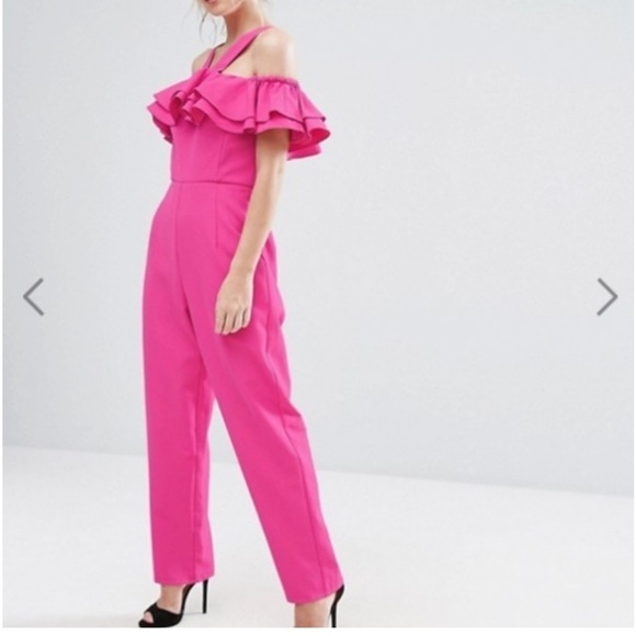 True Decadence petite hot pink jumpsuit - Picture 1 of 8